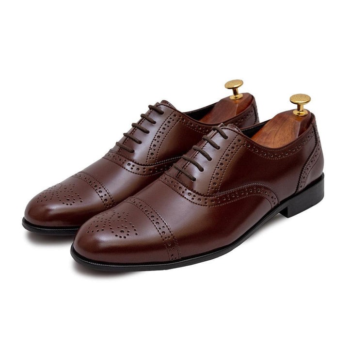 terry brown brogue lace up lusso